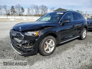 2021 Audi Q5 Premium with VIN WA1AAAFYXM2092372, listed as a Copart auction lot 45548385 with 49,220 mi miles and Salvage Title. Bid and sale history available at carsss.com. Image 1.