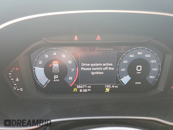 2021 Audi Q3 S line Premium with VIN WA1DECF31M1014280, listed as a Copart auction lot 51998905 with 36,471 mi miles and Salvage title. Bid and sale history available at DreamBid. Image 9.