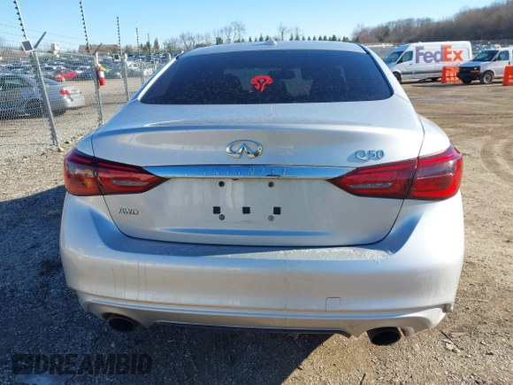 2018 Infiniti Q50 Luxe with VIN JN1EV7AR0JM433294, listed as a IAAI auction lot 41742303 with 62,217 mi miles and . Bid and sale history available at DreamBid. Image 15.