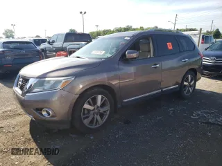 2014 Nissan Pathfinder Platinum with VIN 5N1AR2MN9EC730146, listed as a Copart auction lot 61604755 with 119,023 mi miles and Clean title. Bid and sale history available at DreamBid. Image 1.