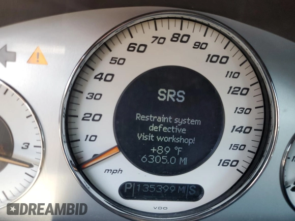 2004 Mercedes-Benz CLK 55 AMG with VIN WDBTK76G14T011421, listed as a Copart auction lot 65686025 with 135,399 mi miles and Salvage title. Bid and sale history available at DreamBid. Image 9.