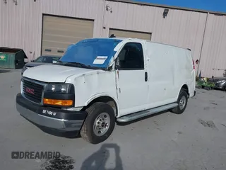 2023 GMC Savana Cargo Van with VIN 1GTW7AFPXP1182925, listed as a IAAI auction lot 41270635 with 7,446 mi miles. Bid and sale history available at carsss.com. Image 2.