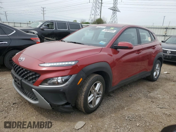 2023 Hyundai Kona SE with VIN KM8K22AB0PU038423, listed as a Copart auction lot 54984685 with 55,426 mi miles and Clean Title. Bid and sale history available at carsss.com. Image 1.