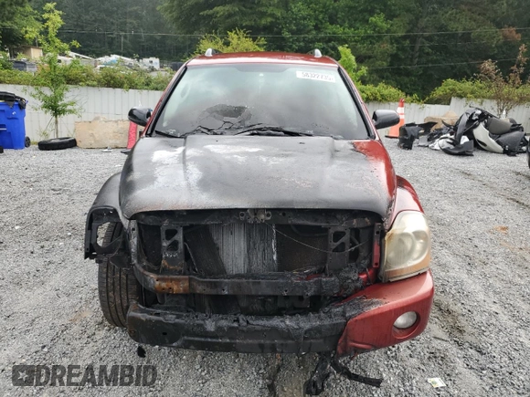 2006 Dodge Durango SLT with VIN 1D4HD48N06F182676, listed as a Copart auction lot 58322735 with Not provided miles and Salvage title. Bid and sale history available at DreamBid. Image 5.