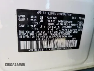 2019 Subaru Outback Touring with VIN 4S4BSETC7K3260219, listed as a Copart auction lot 54439585 with 96,079 mi miles and Salvage title. Bid and sale history available at DreamBid. Image 14.