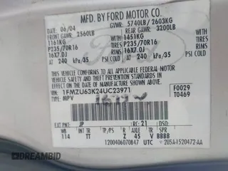 2004 Ford Explorer XLT с VIN 1FMZU63K24UC23971, выставлен на аукционе IAAI как лот 42649022 с пробегом 228 794 миль миль и . История ставок и продаж доступна на DreamBid. Изображение 9.