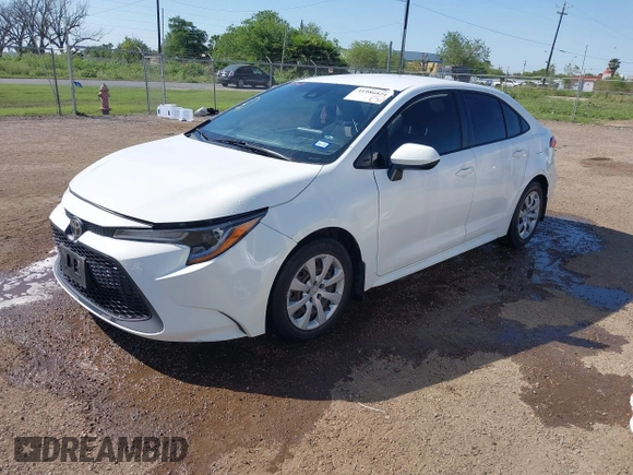 2020 Toyota Corolla LE with VIN JTDEPRAEXLJ044523, listed as a IAAI auction lot 41986824 with 101,504 mi miles. Bid and sale history available at carsss.com. Image 2.