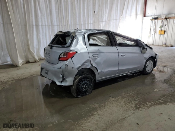 2024 Mitsubishi Mirage ES with VIN ML32AUHJ3RH016530, listed as a Copart auction lot 53630045 with 0 mi miles and Non Repairable. Bid and sale history available at carsss.com. Image 3.