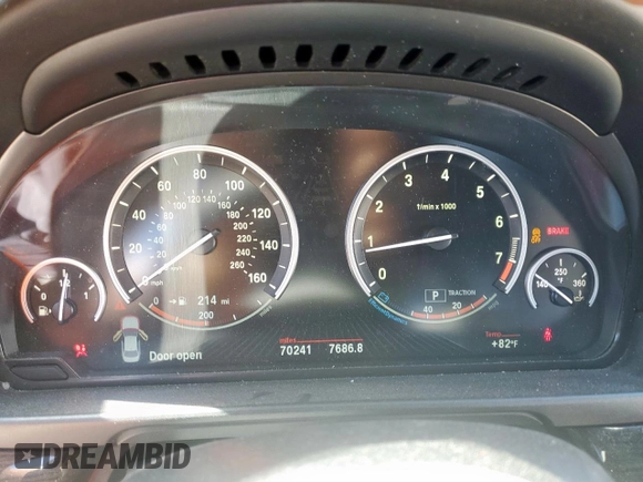 2015 BMW 5 Series 550i with VIN WBAKN9C59FD961491, listed as a Copart auction lot 60208745 with 70,241 mi miles and Salvage title. Bid and sale history available at DreamBid. Image 9.