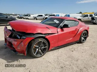 2020 Toyota GR Supra 3.0 with VIN WZ1DB4C06LW022733, listed as a Copart auction lot 45703115 with 5,682 mi miles and Salvage Title. Bid and sale history available at carsss.com. Image 1.
