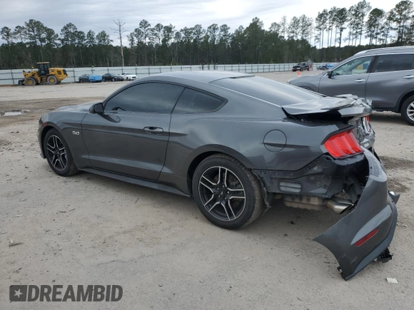 2018 Ford Mustang GT with VIN 1FA6P8CF8J5184795, listed as a Copart auction lot 45882485 with 96,733 mi miles and Salvage title. Bid and sale history available at DreamBid. Image 2.