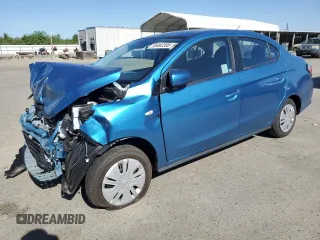 2024 Mitsubishi Mirage ES with VIN ML32FUFJXRHF12996, listed as a Copart auction lot 55492395 with 3,388 mi miles and Salvage title. Bid and sale history available at DreamBid. Image 1.