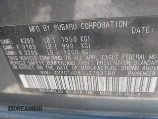 2018 Subaru Impreza Premium z VIN 4S3GTAD61J3703780, wystawiony jako IAAI lot #42081604 z przebiegiem 79 757 mil mil oraz . Historia ofert i sprzedaży dostępna na DreamBid. Obrazek 9.