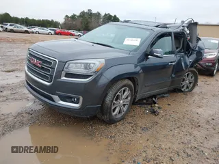 2014 GMC Acadia SLT z VIN 1GKKRRKD1EJ291455, wystawiony jako IAAI lot #41546542 z przebiegiem 161 242 mil mil oraz . Historia ofert i sprzedaży dostępna na DreamBid. Obrazek 2.