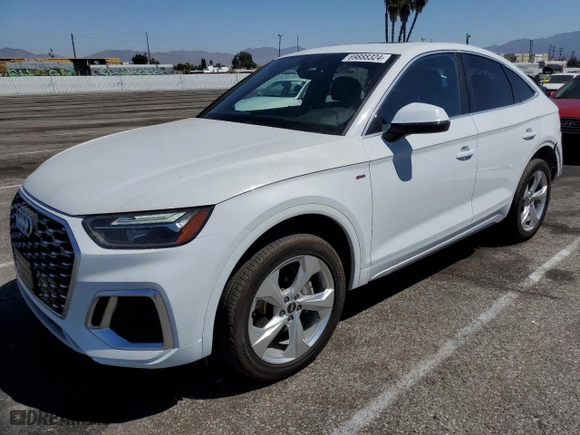 2023 Audi Q5 Sportback S line Premium Plus with VIN WA15AAFY2P2145930, listed as a Copart auction lot 69888324 with 15,821 mi miles and Salvage Title. Bid and sale history available at carsss.com. Image 1.