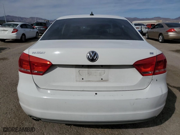 2013 Volkswagen Passat SE with VIN 1VWBP7A35DC016573, listed as a Copart auction lot 47495015 with 137,450 mi miles and Salvage Title. Bid and sale history available at carsss.com. Image 6.