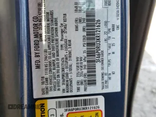 2019 Ford Fusion Hybrid Titanium with VIN 3FA6P0RU3KR121626, listed as a Copart auction lot 72227612 with 80,005 mi miles. Bid and sale history available at carsss.com. Image 14.