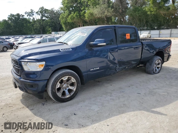 2021 Ram 1500 Big Horn with VIN 1C6SRFMT0MN725619, listed as a Copart auction lot 54238395 with 32,486 mi miles and Non repairable. Bid and sale history available at DreamBid. Image 1.