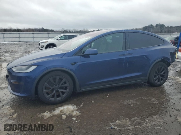 2023 Tesla Model X with VIN 7SAXCDE50PF430739, listed as a Copart auction lot 43069745 with 13,942 mi miles and Salvage Title. Bid and sale history available at DreamBid. Image 1.