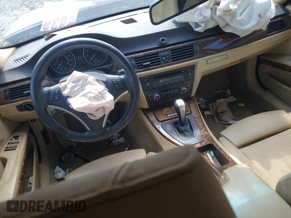 2007 BMW 3 Series 328i with VIN WBAVA37527NL15737, listed as a Copart auction lot 52809515 with Not provided miles and Salvage title. Bid and sale history available at DreamBid. Image 8.