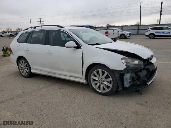 2014 Volkswagen Jetta SportWagen TDI w/Sunroof & Nav with VIN 3VWPL7AJ3EM618727, listed as a Copart auction lot 48531305 with 136,930 mi miles and Salvage Title. Bid and sale history available at carsss.com. Image 4.