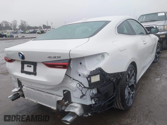 2025 BMW 4 Series 430i with VIN WBA43DA01SCT85324, listed as a IAAI auction lot 41537795 with 773 mi miles and . Bid and sale history available at DreamBid. Image 4.