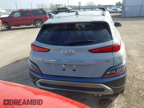 2022 Hyundai Kona Limited with VIN KM8K53A3XNU795476, listed as a IAAI auction lot 41172280 with 13,684 mi miles. Bid and sale history available at carsss.com. Image 16.