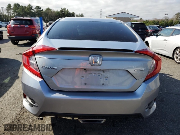2019 Honda Civic Sport with VIN 2HGFC2F86KH602444, listed as a Copart auction lot 52155755 with 51,477 mi miles and Salvage Title. Bid and sale history available at DreamBid. Image 6.