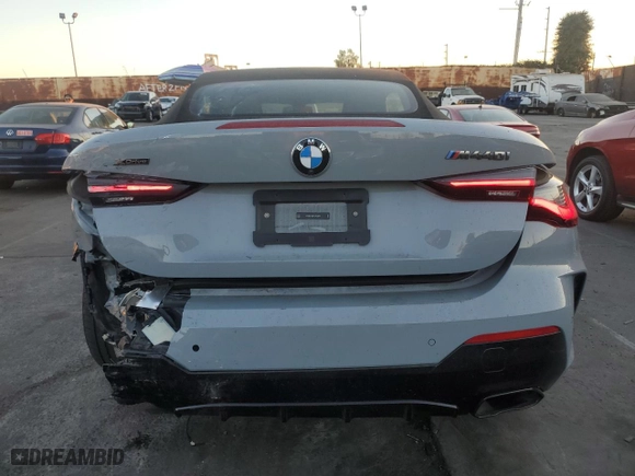 2024 BMW 4 Series M440i xDrive with VIN WBA63AT03RCP44025, listed as a Copart auction lot 88170555 with 9,468 mi miles and Salvage Title. Bid and sale history available at carsss.com. Image 6.