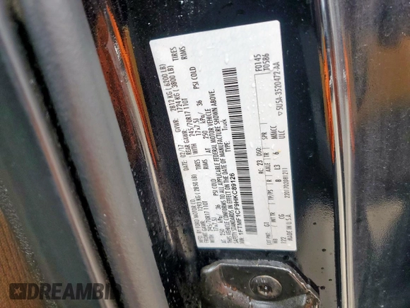 2017 Ford F-150 XL with VIN 1FTMF1CF9HKC89126, listed as a Copart auction lot 60845365 with 91,506 mi miles and Salvage title. Bid and sale history available at DreamBid. Image 13.