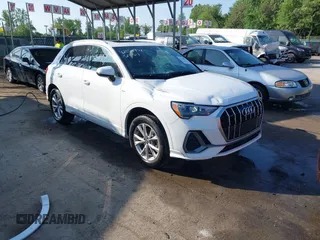2021 Audi Q3 S line Premium with VIN WA1DECF31M1037901, listed as a IAAI auction lot 42158457 with 25,925 mi miles and . Bid and sale history available at DreamBid. Image 1.