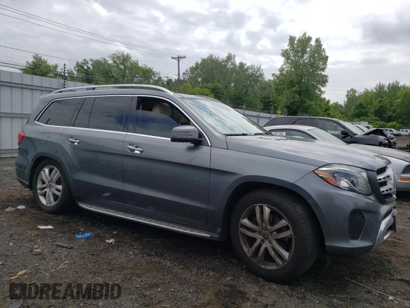 2017 Mercedes-Benz GLS 450 with VIN 4JGDF6EE4HA954520, listed as a Copart auction lot 58575915 with 123,218 mi miles and Salvage title. Bid and sale history available at DreamBid. Image 4.