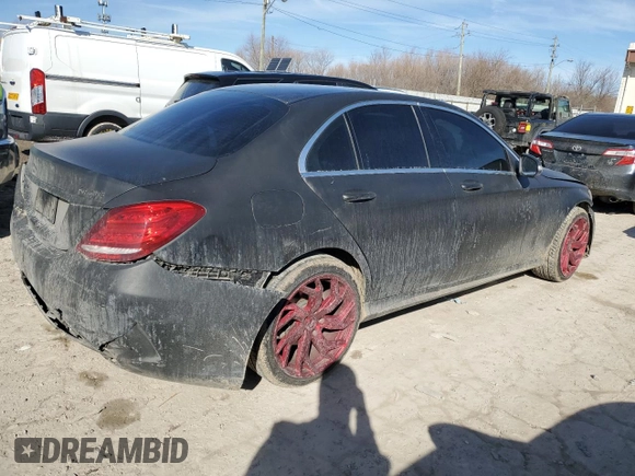2015 Mercedes-Benz C-Class C 300 Luxury with VIN 55SWF4KB0FU012463, listed as a Copart auction lot 47119185 with 140,170 mi miles and Salvage Title. Bid and sale history available at carsss.com. Image 3.