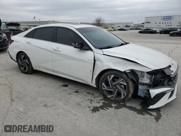 2024 Hyundai Elantra Limited with VIN KMHLP4DG9RU661275, listed as a Copart auction lot 47456335 with 11,501 mi miles and Salvage Title. Bid and sale history available at DreamBid. Image 4.