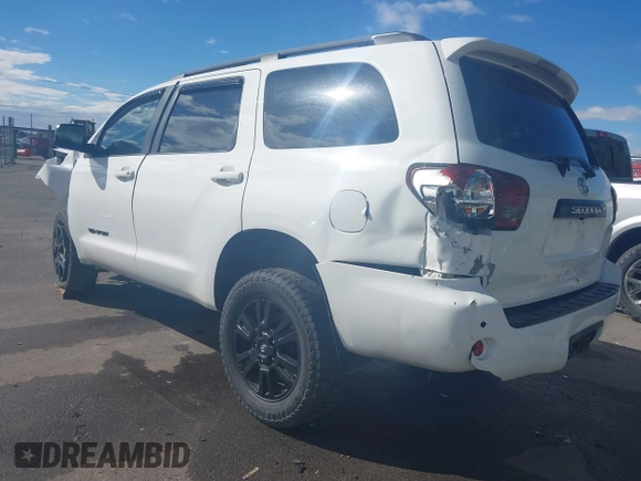 2018 Toyota Sequoia SR5 with VIN 5TDBY5G10JS165042, listed as a IAAI auction lot 40629447 with 89,706 mi miles. Bid and sale history available at carsss.com. Image 3.