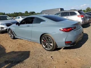 2021 Infiniti Q60 Red Sport 400 with VIN JN1FV7LL7MM560206, listed as a Copart auction lot 69141254 with 27,365 mi miles and Salvage title. Bid and sale history available at DreamBid. Image 2.