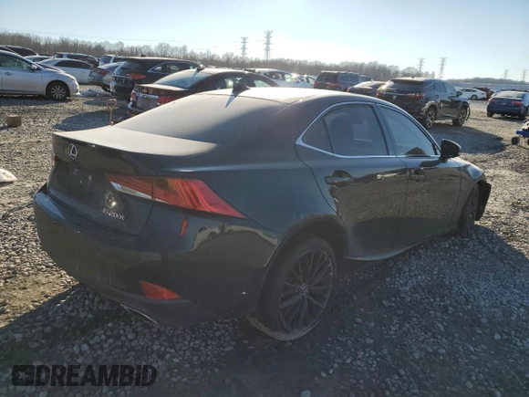 2017 Lexus IS 200t with VIN JTHBA1D25H5046377, listed as a Copart auction lot 88603145 with Not Provided miles and Salvage Title. Bid and sale history available at DreamBid. Image 3.