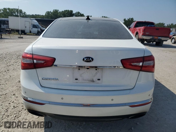 2014 Kia Cadenza Premium with VIN KNALN4D76E5157228, listed as a Copart auction lot 66576294 with 84,541 mi miles and Salvage Title. Bid and sale history available at carsss.com. Image 6.