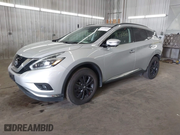 2018 Nissan Murano S with VIN 5N1AZ2MH3JN103483, listed as a IAAI auction lot 41770866 with 99,698 mi miles and . Bid and sale history available at DreamBid. Image 18.