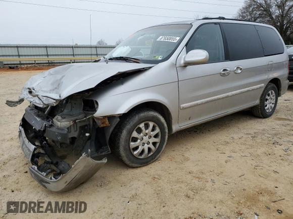 2004 Kia Sedona LX with VIN KNDUP131246544574, listed as a Copart auction lot 87650855 with 85,972 mi miles and Salvage Title. Bid and sale history available at carsss.com. Image 1.