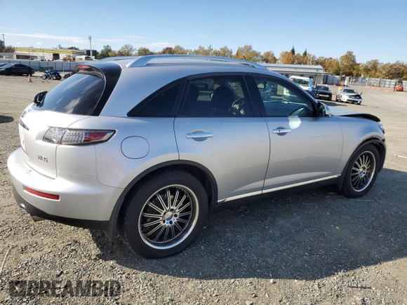 2007 Infiniti FX35 with VIN JNRAS08W37X206213, listed as a Copart auction lot 80970684 with 60,942 mi miles and Salvage Title. Bid and sale history available at carsss.com. Image 3.