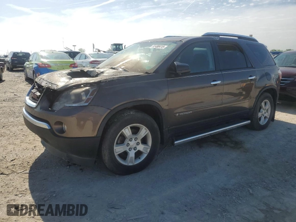 2008 GMC Acadia SLE1 z VIN 1GKEV13788J120242, wystawiony jako Copart lot #55488415 z przebiegiem Nie podano mil oraz Nie do naprawy • Non repairable. Historia ofert i sprzedaży dostępna na DreamBid. Obrazek 1.