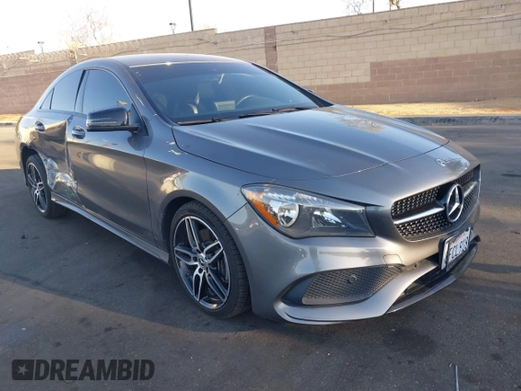 2018 Mercedes-Benz CLA 250 with VIN WDDSJ4EB0JN695467, listed as a IAAI auction lot 42024593 with 59,622 mi miles and . Bid and sale history available at DreamBid. Image 1.
