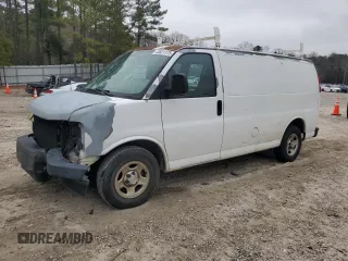 2005 Chevrolet Express Cargo with VIN 1GCFG15XX51178582, listed as a Copart auction lot 43621175 with 215,504 mi miles and Salvage Title. Bid and sale history available at DreamBid. Image 1.