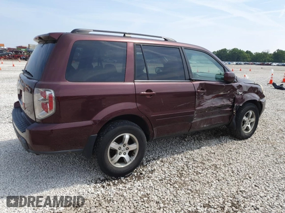 2008 Honda Pilot EX-L with VIN 5FNYF18568B048249, listed as a Copart auction lot 63614245 with 195,503 mi miles and Salvage title. Bid and sale history available at DreamBid. Image 3.