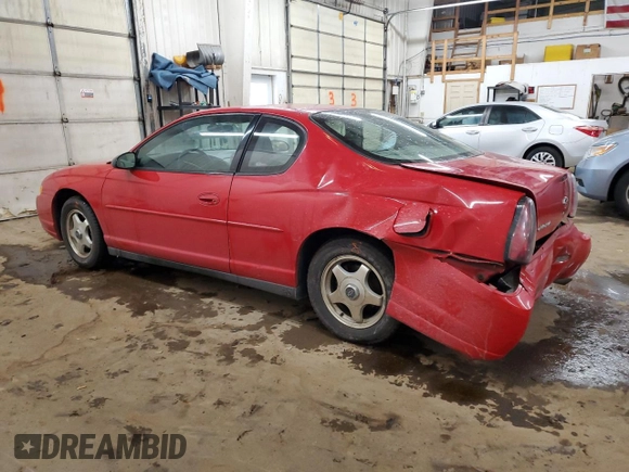 2004 Chevrolet Monte Carlo LS with VIN 2G1WW12E749223471, listed as a Copart auction lot 82597584 with 89,373 mi miles and Non Repairable. Bid and sale history available at carsss.com. Image 2.