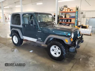 2005 Jeep Wrangler Sport with VIN 1J4FA49S35P341517, listed as a Copart auction lot 65224645 with 153,832 mi miles and Clean title. Bid and sale history available at DreamBid. Image 4.
