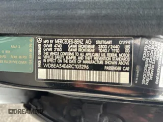 1994 Mercedes-Benz 400 with VIN WDBEA34E6RC103296, listed as a Copart auction lot 51020195 with 186,132 mi miles and Clean Title. Bid and sale history available at carsss.com. Image 10.
