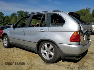 2001 BMW X5 4.4i with VIN WBAFB33581LH13564, listed as a Copart auction lot 74357004 with 0 mi miles and Salvage Title. Bid and sale history available at carsss.com. Image 2.