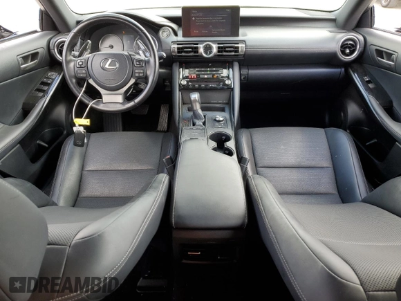 2021 Lexus IS 300 with VIN JTHAA1D23M5112947, listed as a Copart auction lot 56178725 with 60,479 mi miles and Salvage title. Bid and sale history available at DreamBid. Image 8.